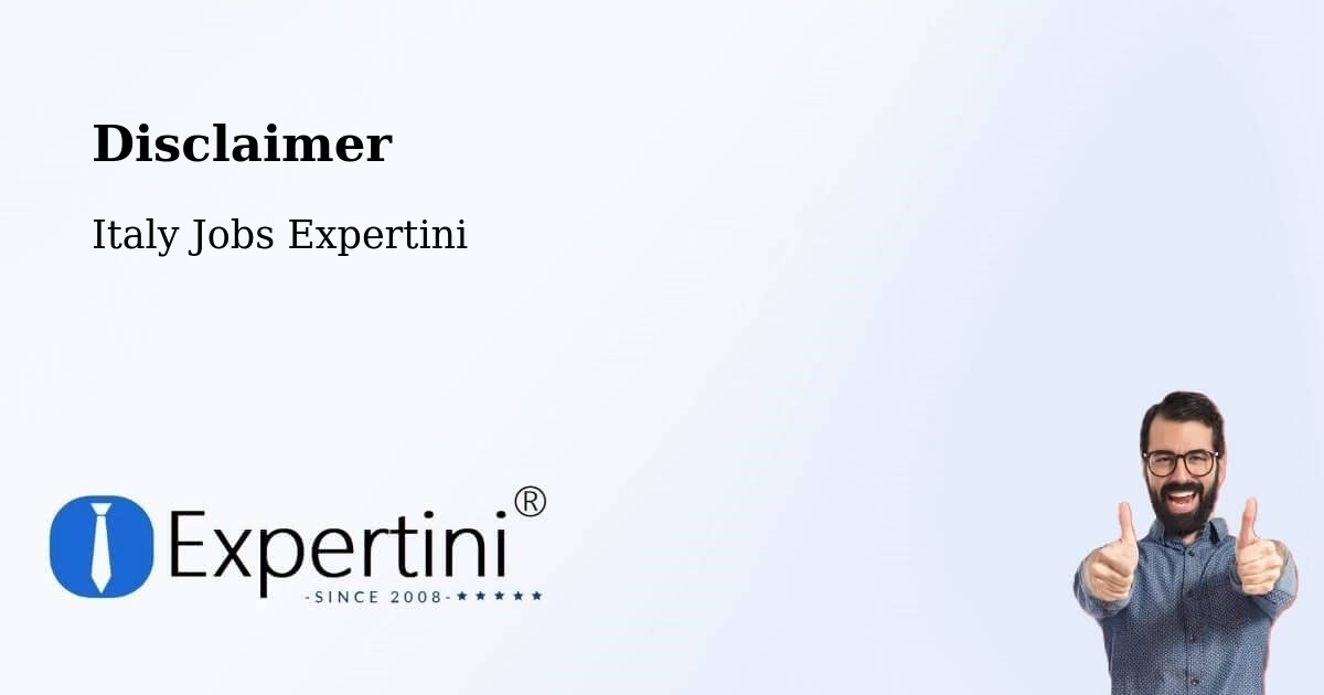 Disclaimer – Albenga - Italy Jobs Expertini
